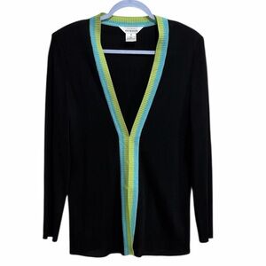 Misook | Size Medium Ribbed Knit Cardigan with Hook-and-Eye Closures